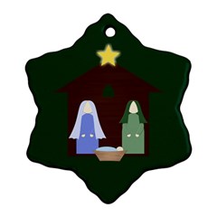 Nativity Snowflake Ornament - Snowflake Ornament (Two Sides)