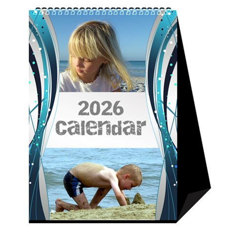 Blue Wave 2026 Desktop Calendar By Deborah Cover