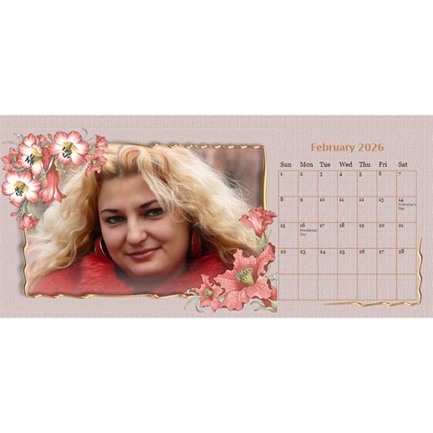 Pretty As A Picture Desktop Calendar By Deborah Feb 2026
