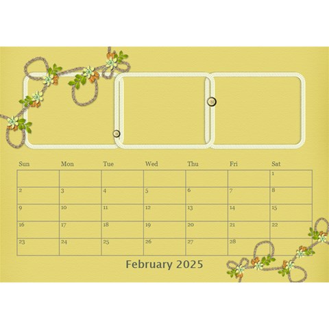 2025 Desktop Calendar 8 5x6 By Angel Feb 2025