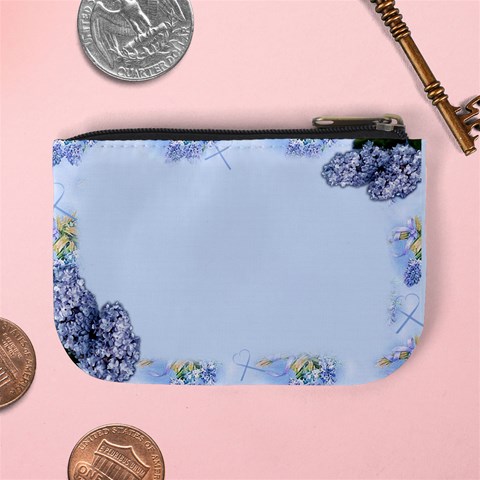Blue Lilac Mini Coin Purse By Deborah Back