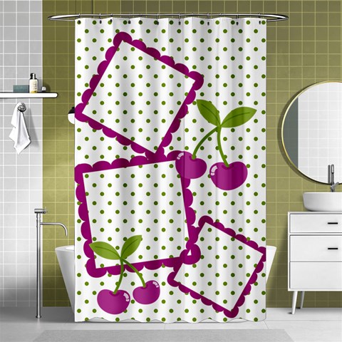 Cherry Shower Curtain 01 By Carol Curtain(48  X 72 ) - 42.18 x64.8  Curtain(48  X 72 )