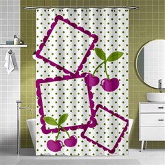 Cherry shower curtain 01 - Shower Curtain 48  x 72  (Small)