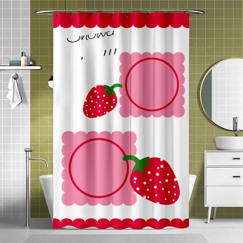 Strawberries Shower Curtain 01 By Carol Curtain(48  X 72 ) - 42.18 x64.8  Curtain(48  X 72 )