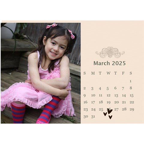 Desktop Calendar 8 5  X 6 : Memories To Cherish By Jennyl Mar 2025