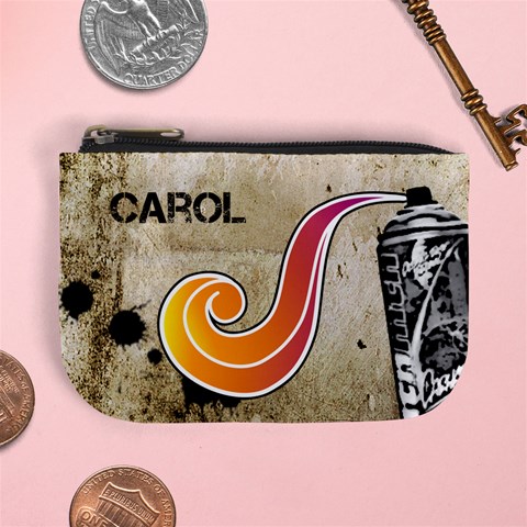 Mini Coin Purse Funky Alley 02 By Carol Front