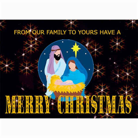 Nativity Scene Christmas Card 1 By Kim Blair 7 x5  Photo Card - 5