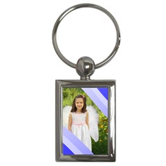 blue ribbon key chain - Key Chain (Rectangle)