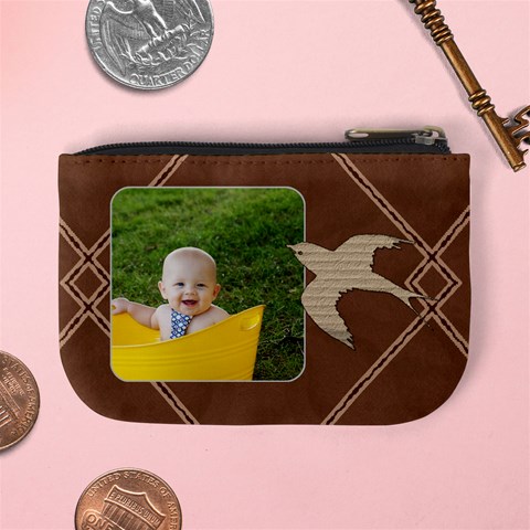 Beautiful Brown Mini Coin Purse By Lil Back