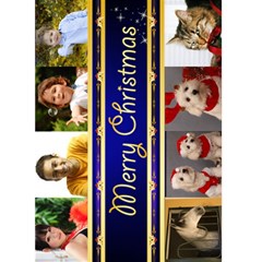 8 Picture Merry Christmas Card 5x7 (blue) - Greeting Card 5 x 7 8 Picture Merry Christmas Card 5x7 (blue) - Greeting Card 5 x 7