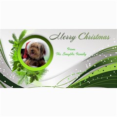 Merry Christmas 4x8 Photo Card In  Green