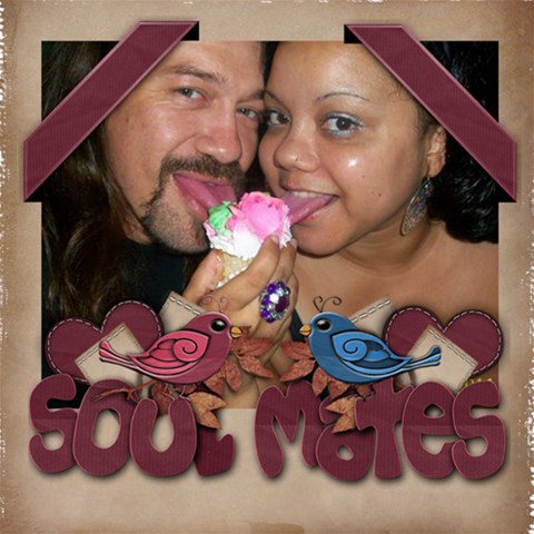 Soul Mates By Amarie 12 x12  Scrapbook Page - 1