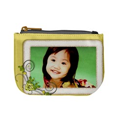 mini coin purse - love - yellow