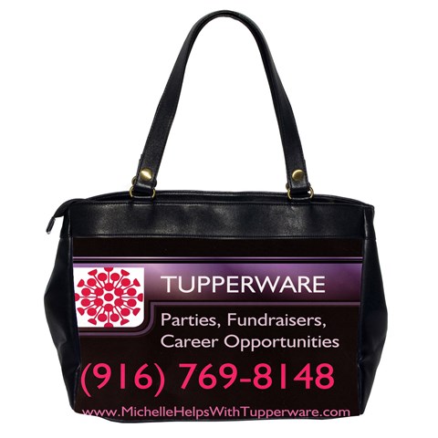 Oversized Office Handbag (two Sided) By Michelle Jimenez Back