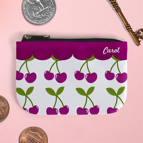 Cherry Mini Coin Purse 02 By Carol Front