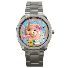 flower watch - Sport Metal Watch