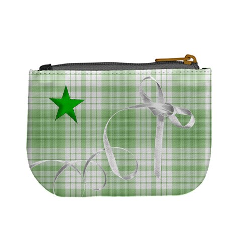 Mini Coin Purse Green Stars By Laurrie Back