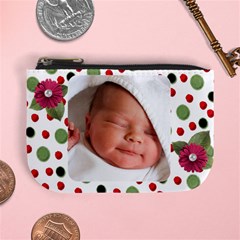 Mini Coin Purse red grn dots