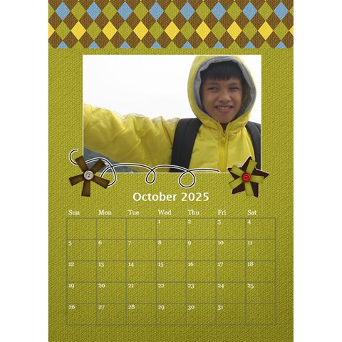 Desktop Calendar 6  X 8 5  : For The Boys By Jennyl Oct 2025