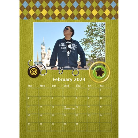 Desktop Calendar 6  X 8 5  : For The Boys By Jennyl Feb 2024