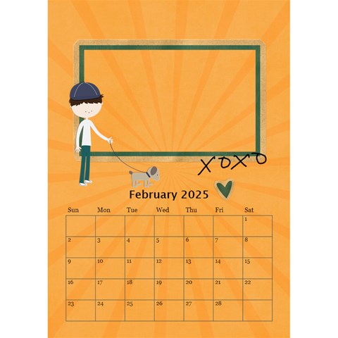 Desktop Calendar 6  X 8 5 : Cool Dude By Jennyl Feb 2025