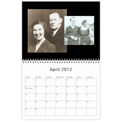 All Dates Calendar By Necia Apr 2012
