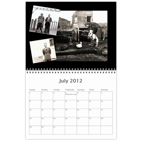 All Dates Calendar By Necia Jul 2012