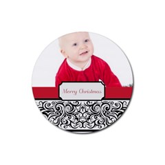 merry christmas - Rubber Coaster (Round)