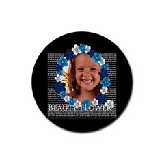 flower girls - Rubber Round Coaster (4 pack)