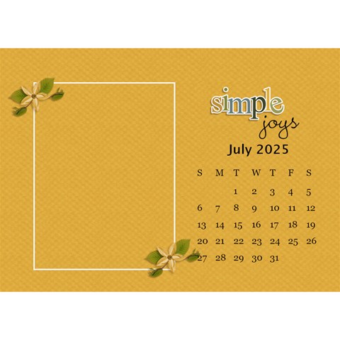 Desktop Calendar 8 5  X 6 : Simple Joys By Jennyl Jul 2025