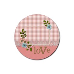 Coaster: LOVE - Rubber Coaster (Round) Coaster: LOVE - Rubber Coaster (Round)