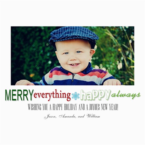 Merry Everything Christmas Card By Lana Laflen 7 x5  Photo Card - 7