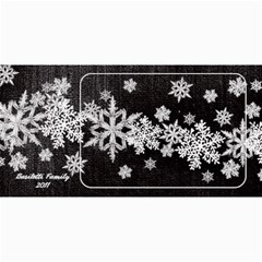 8x4 Photo Greeting Card Black Snowflakes