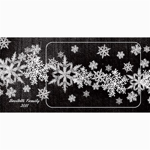 8x4 Photo Greeting Card Black Snowflakes By Laurrie 8 x4  Photo Card - 3