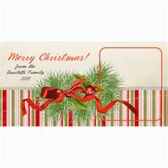 8x4 Photo Greeting Card Multi Greenery Bow