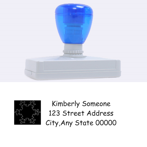 Snowflake Address Stamp By Kim Blair 3.13 x1.38  Stamp