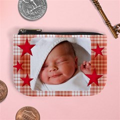 mini coin purse red stars