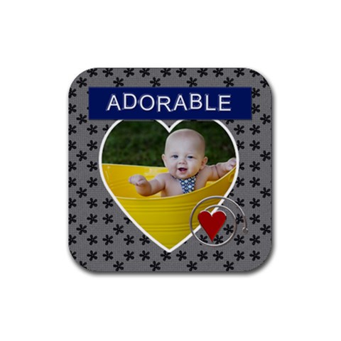 Adorable Square Coaster By Lil Front