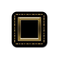Black and Gold Coaster - Rubber Coaster (Square) Black and Gold Coaster - Rubber Coaster (Square)