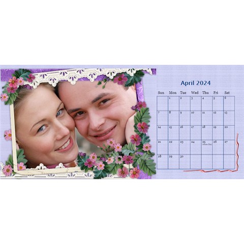 Little Flowers Desktop Calendar By Deborah Apr 2024