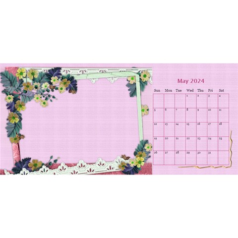 Little Flowers Desktop Calendar By Deborah May 2024