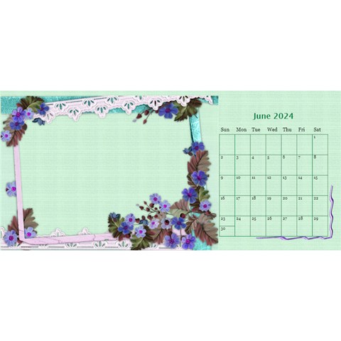 Little Flowers Desktop Calendar By Deborah Jun 2024