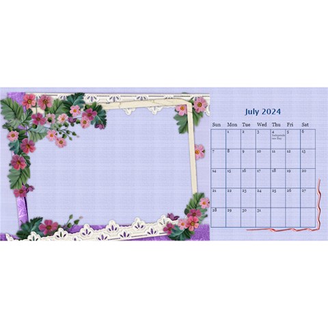 Little Flowers Desktop Calendar By Deborah Jul 2024