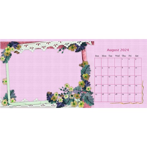 Little Flowers Desktop Calendar By Deborah Aug 2024