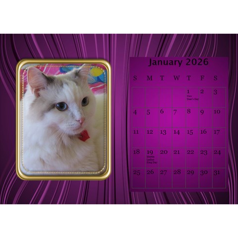 My Pink Desk Calendar By Deborah Jan 2026