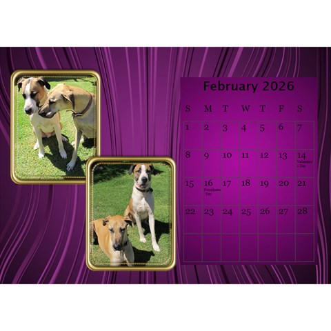 My Pink Desk Calendar By Deborah Feb 2026