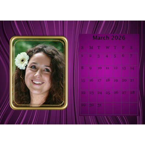 My Pink Desk Calendar By Deborah Mar 2026