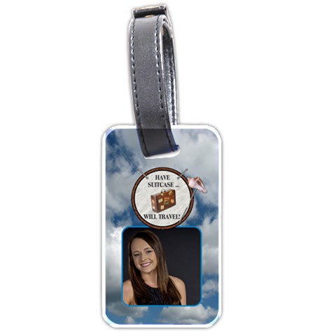 Have Suitcase     Will Travel Luggage Tag (2 Sides) By Lil Front