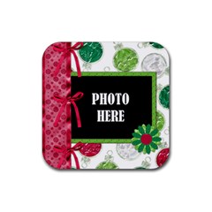 Merry and Bright Coaster 2 - Rubber Coaster (Square)