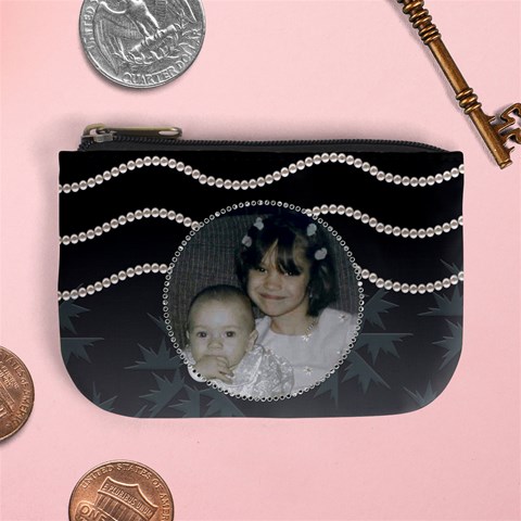 Strands Of Pearls Mini Coin Purse By Kim Blair Front